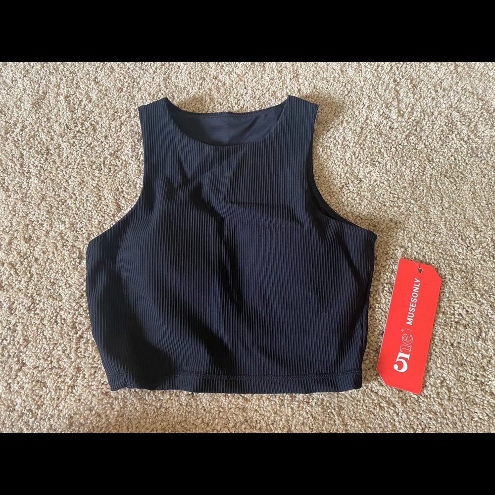 Musesonly Black padded Activewear Tank Top